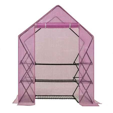 Ogrow Ogrow4 Tier Pop-Up Greenhouse with Lilac Premium PE Cover OGPOP7756-PEL
